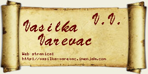 Vasilka Varevac vizit kartica
